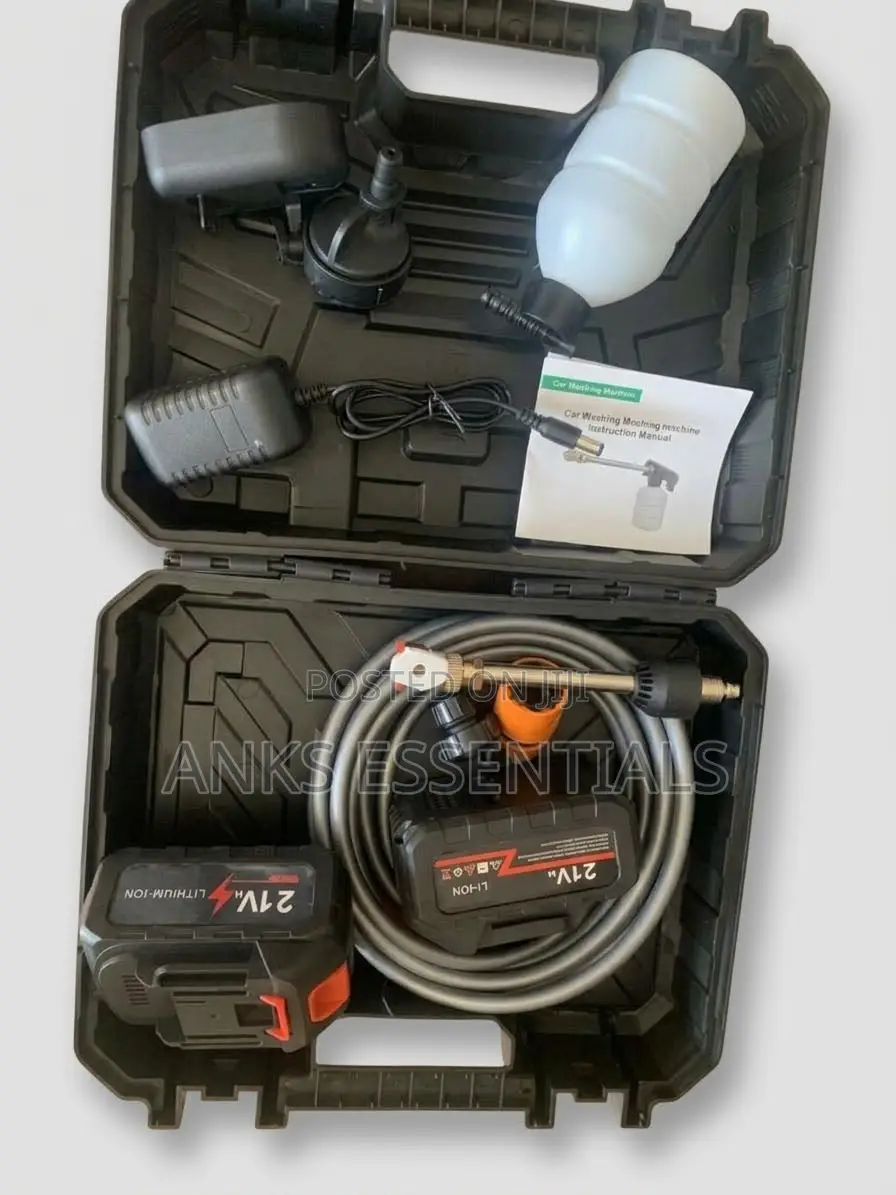 21V Cordless High Pressure Car Washer Kit – Double Battery