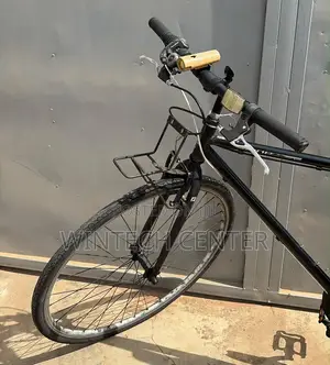 Close-Up View of Grey City Bicycle