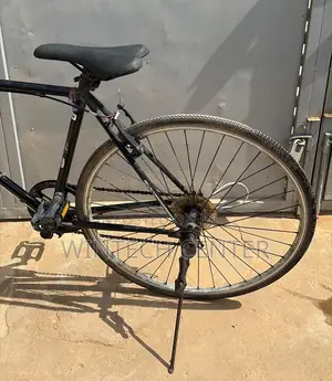 Close-Up View of Grey City Bicycle