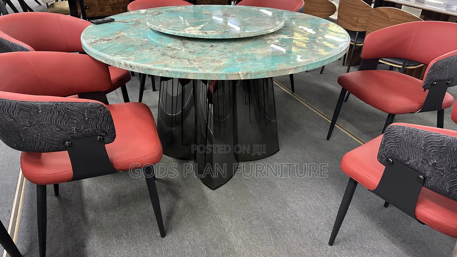 Luxurious 6 Chairs Marble Table ( T004)