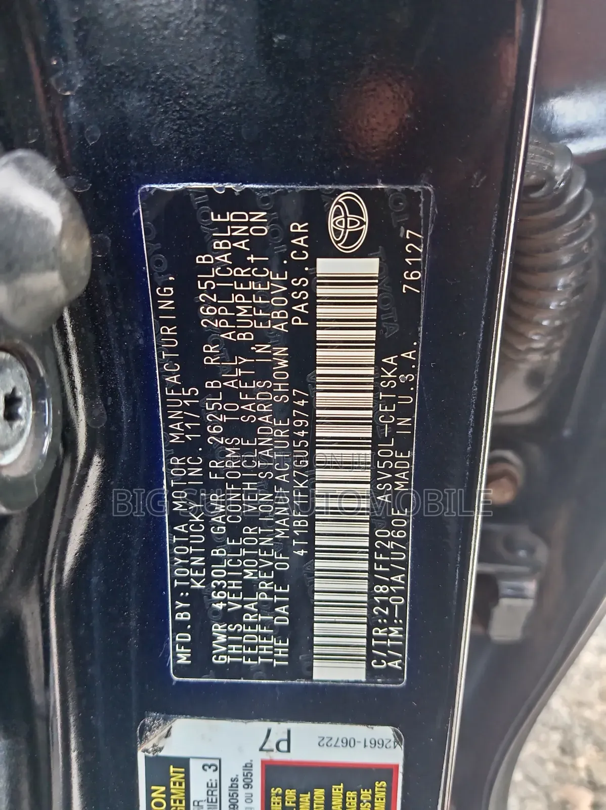 Toyota Camry SE 4dr Sedan (2.5L 4cyl 6A) 2016 Black