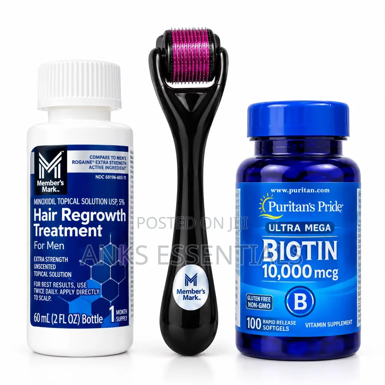 Member’s Mark Minoxidil Beard Care Combo With Derma Roller