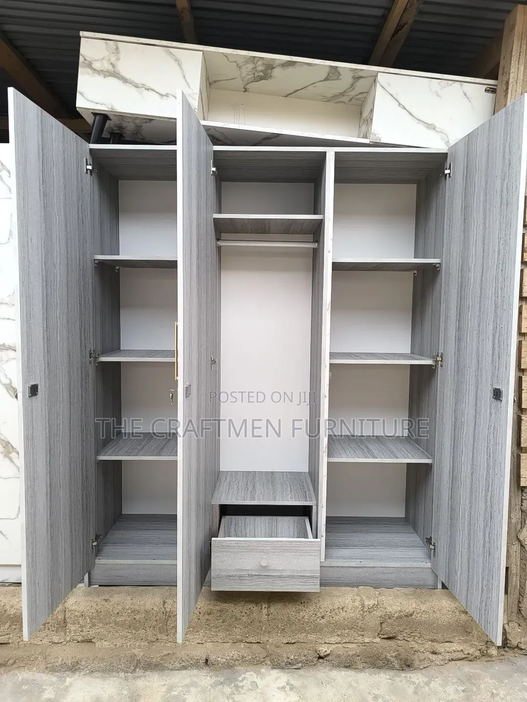 3 Doors Wardrobe Foreign Laminated Wood