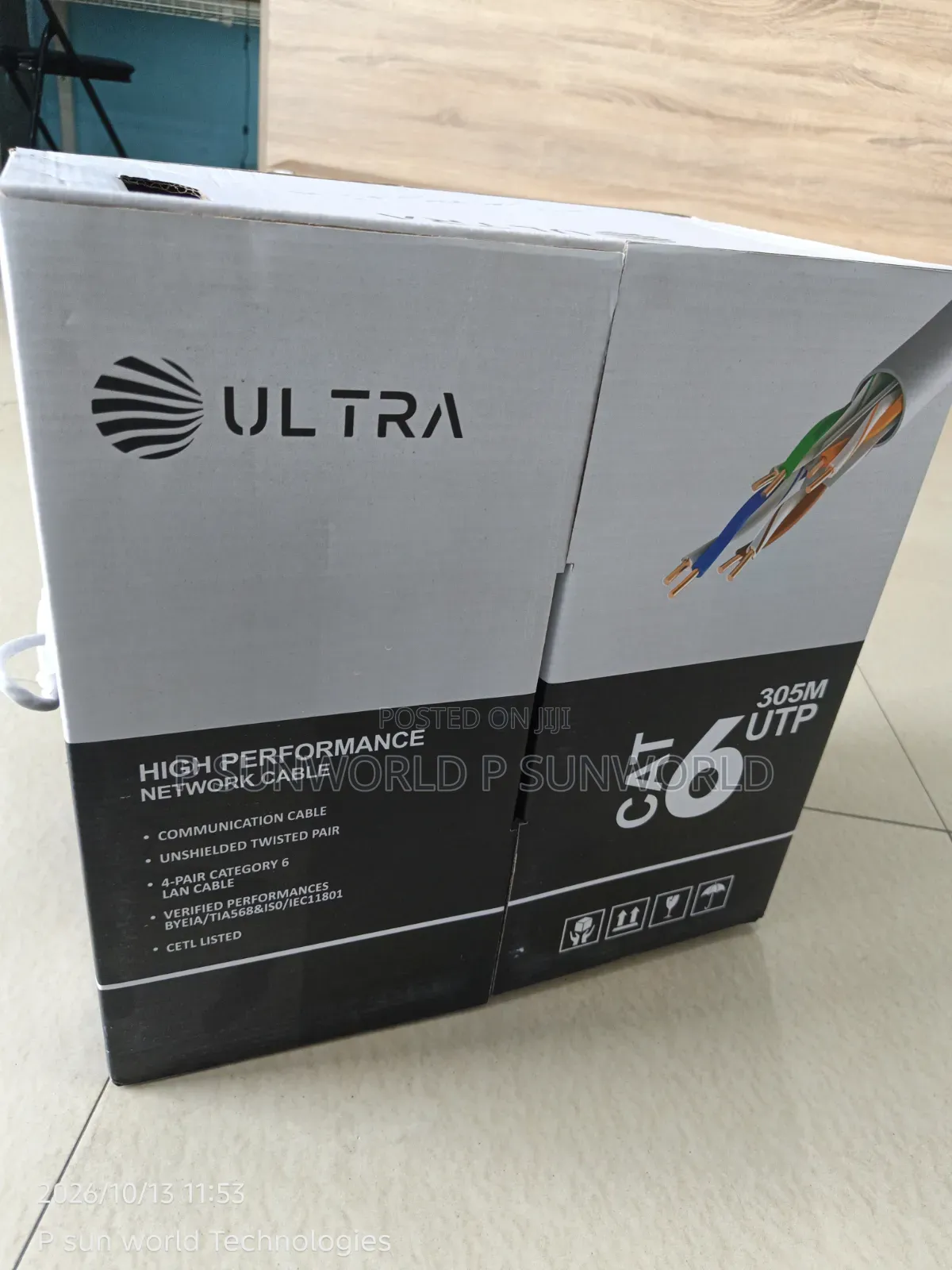Ultra Cat6 Cable 305m UTP