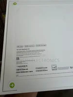 New Laptop Apple MacBook Air 2026 M5 16GB Apple M5 SSD 512GB