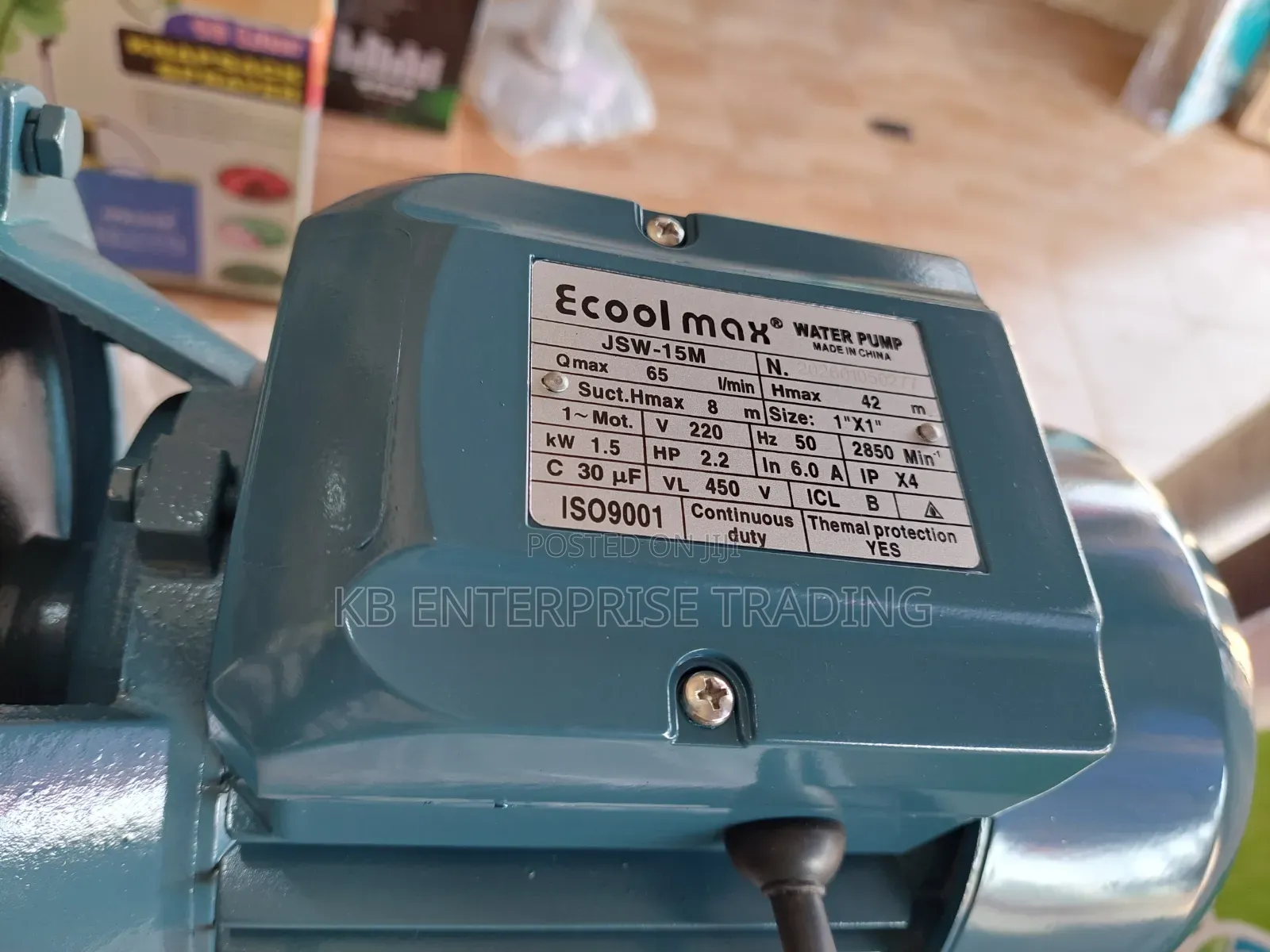 ECOOLMAX Electric Water Pump Cast Iron Body With High Pressure Output