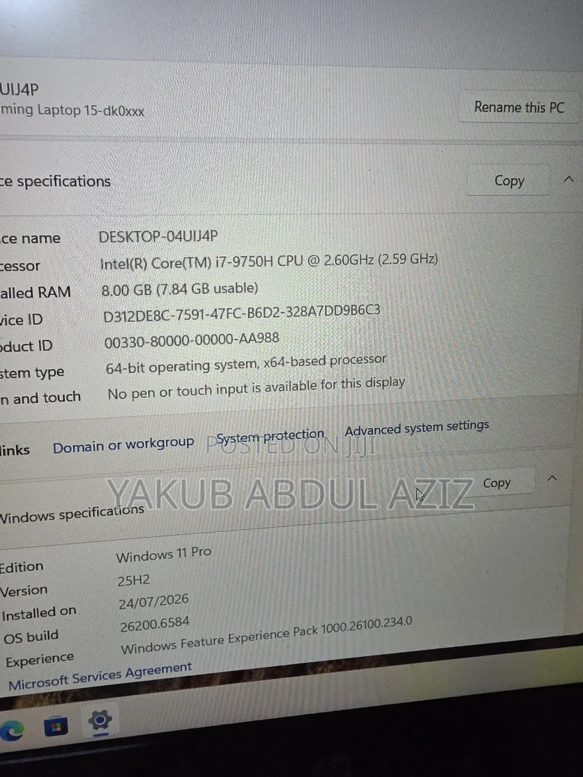 Laptop HP Pavilion 15 8GB Intel Core i7 SSD 256GB
