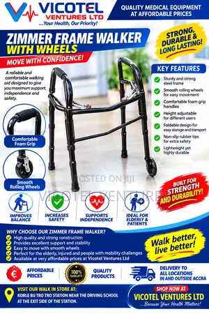 Zimmer Frame Walker With Wheel