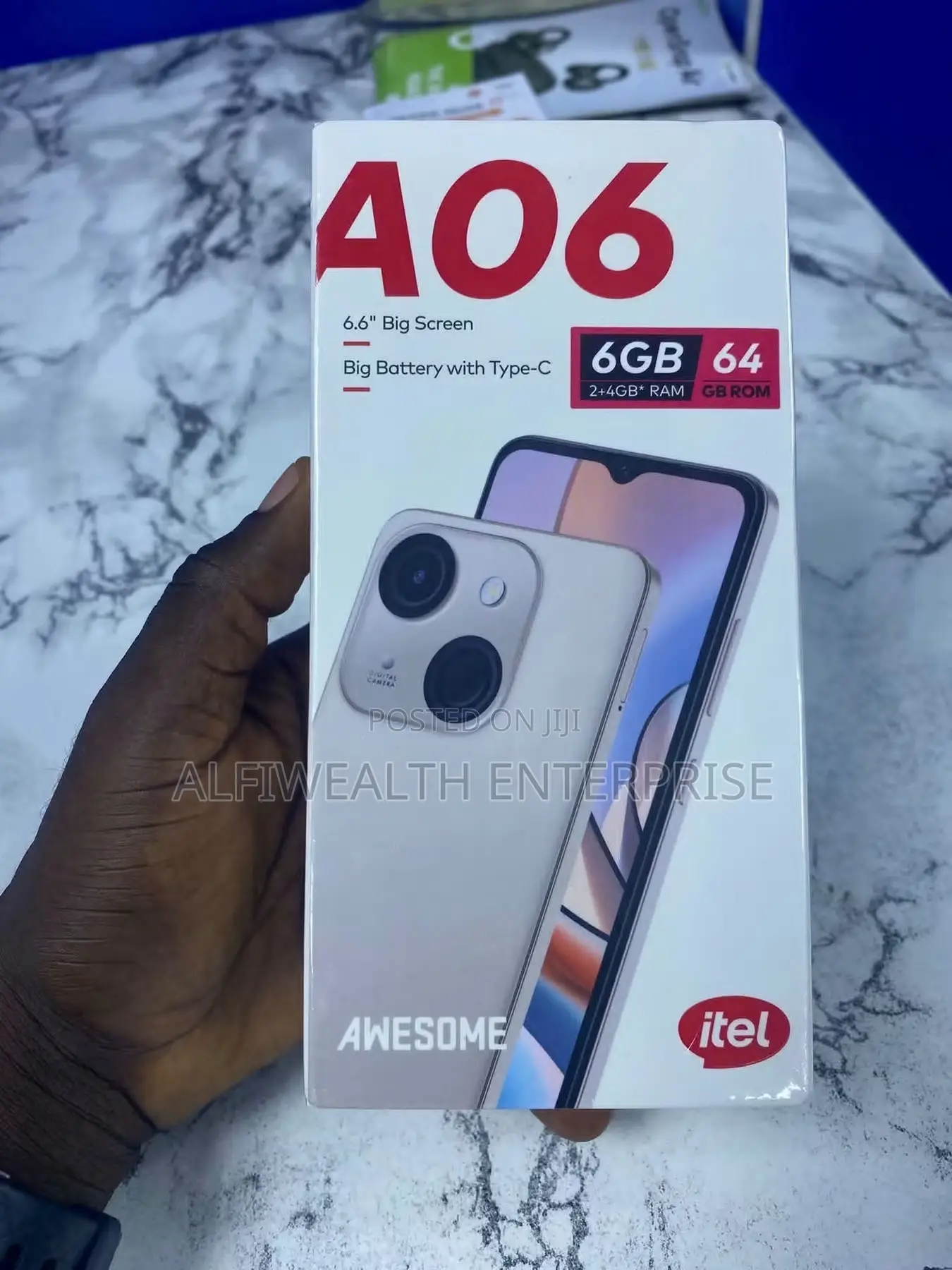 New Itel A06 64 GB Black