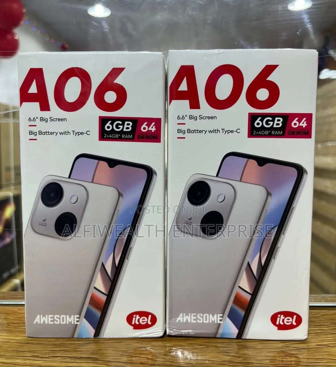 New Itel A06 64 GB Black