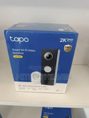 Tapo 2K+ Wired or Battery Smart Video Doorbell With Chime, D225