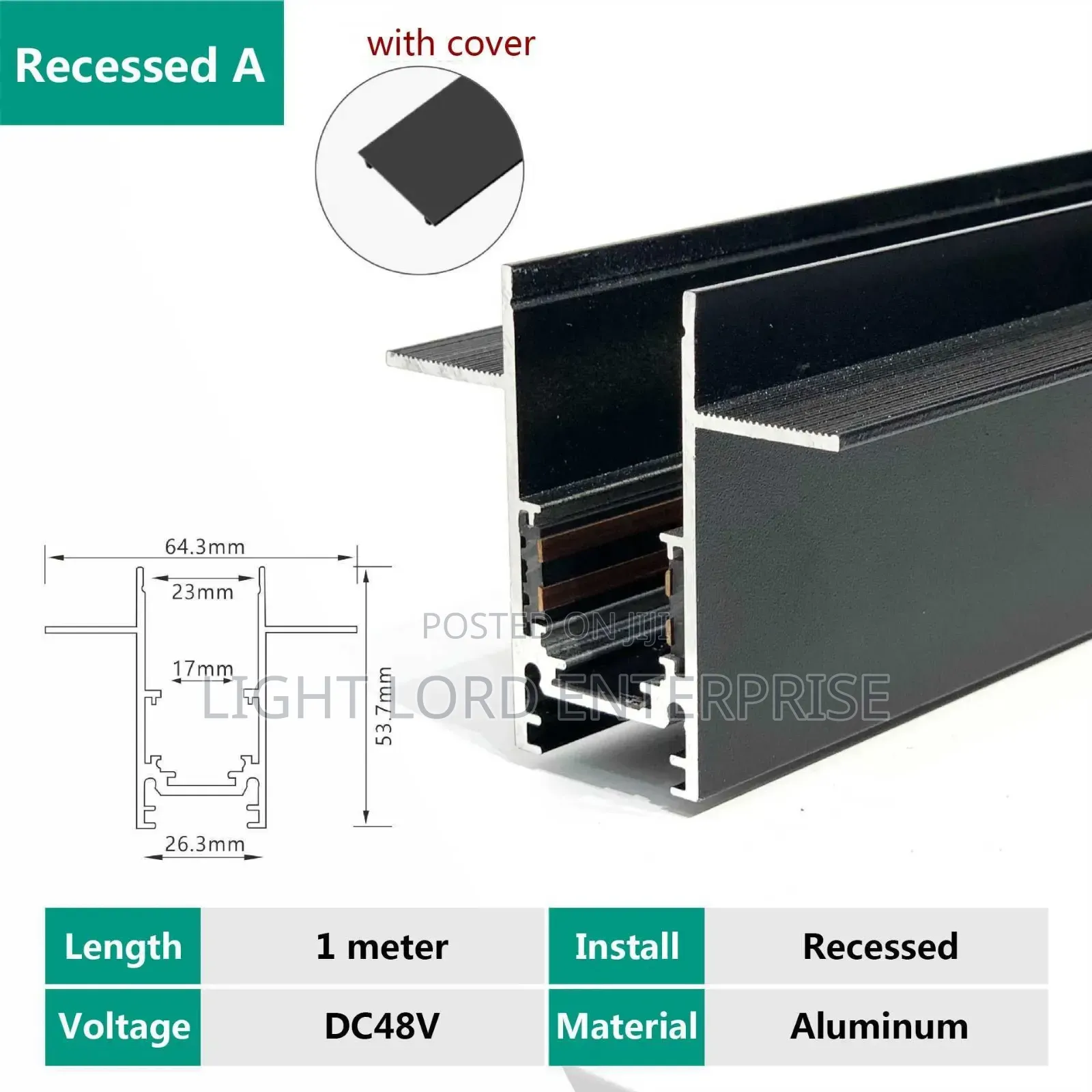 XSZ-- Pure Alloy Led Magnetic Track 3meters