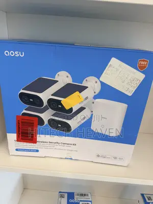 Aosu 2K QHD Solar Security Cameras Wireless Outdoor System, 4-Cam-Kit