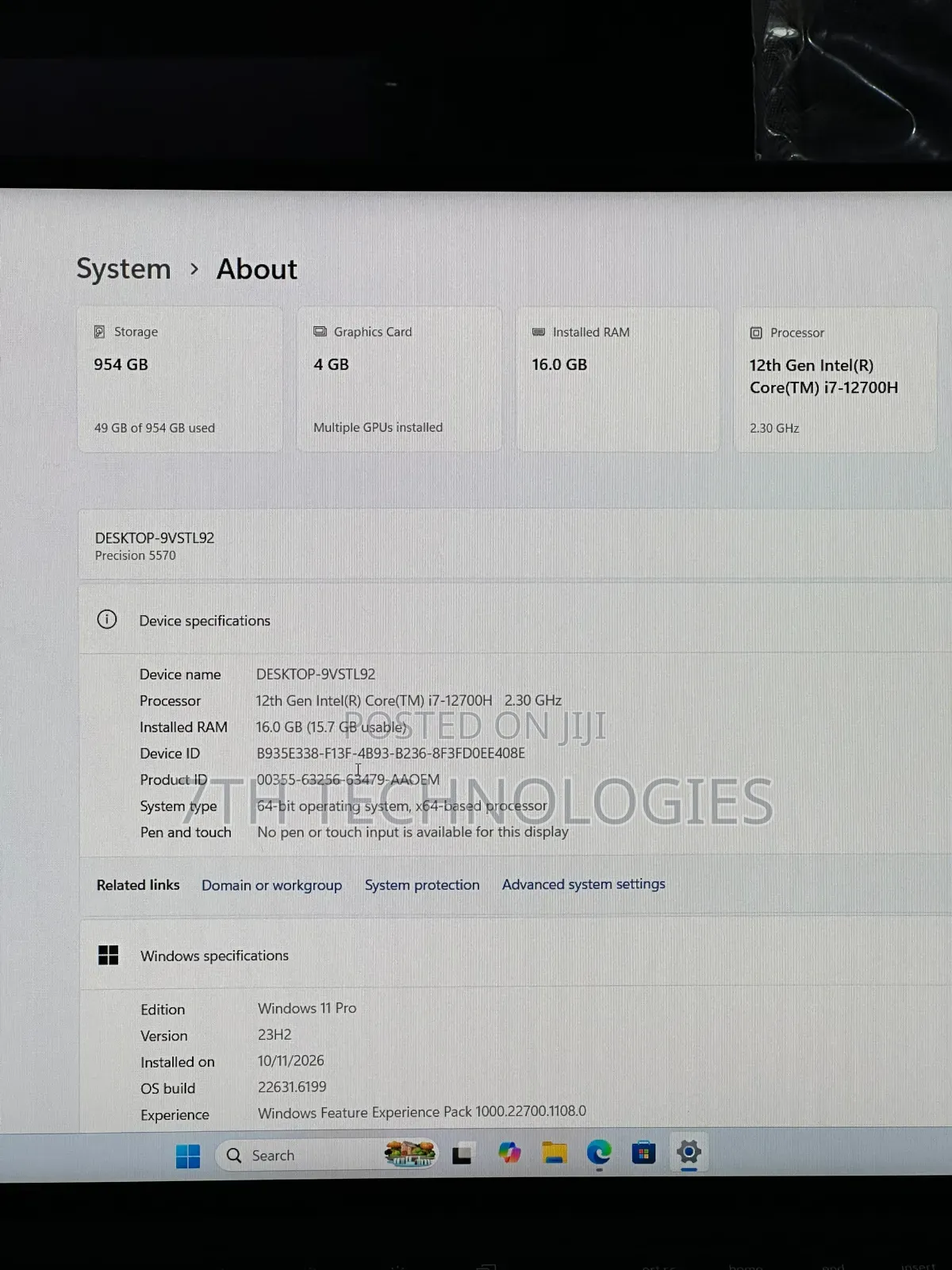 Laptop Dell Precision 5570 16GB Intel Core i7 SSD 1T