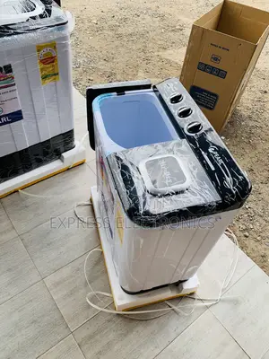 Hot  Deals on Pearl 7kg Topload Twintub Semi White With Black Cover