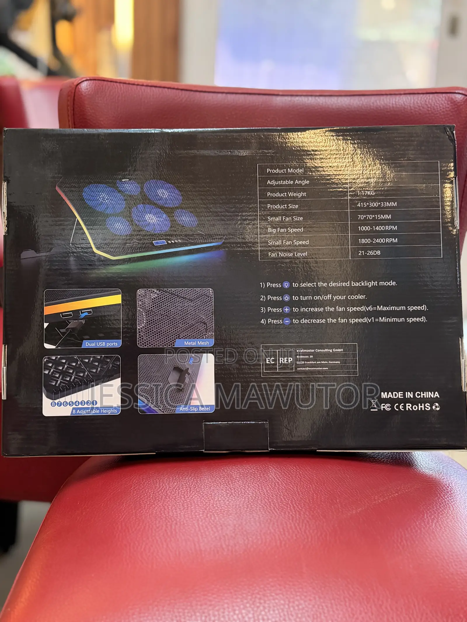 TopMate C12 Laptop Cooling Pad RGB