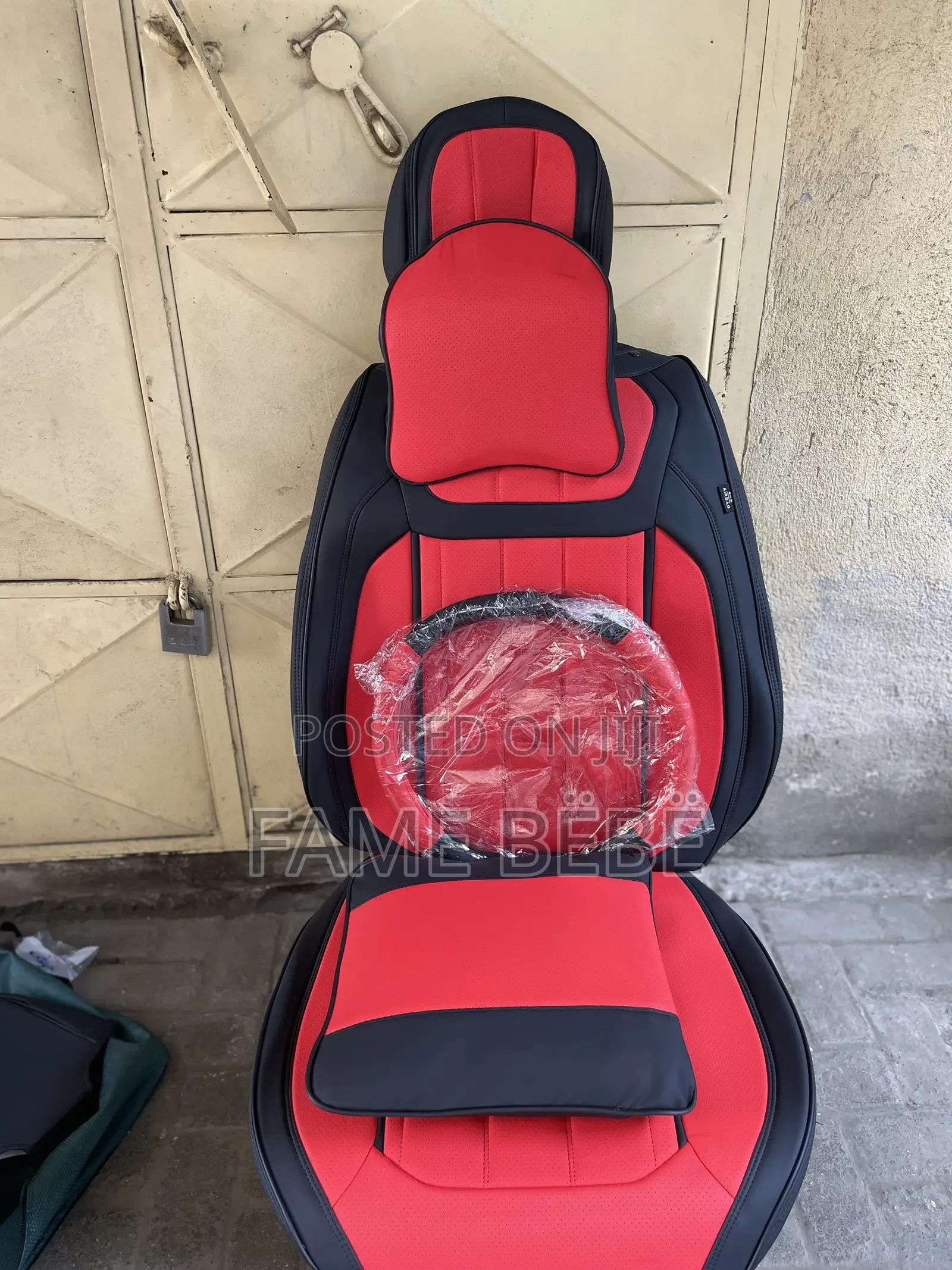 Premium Red & Black Car Seat Cover Set