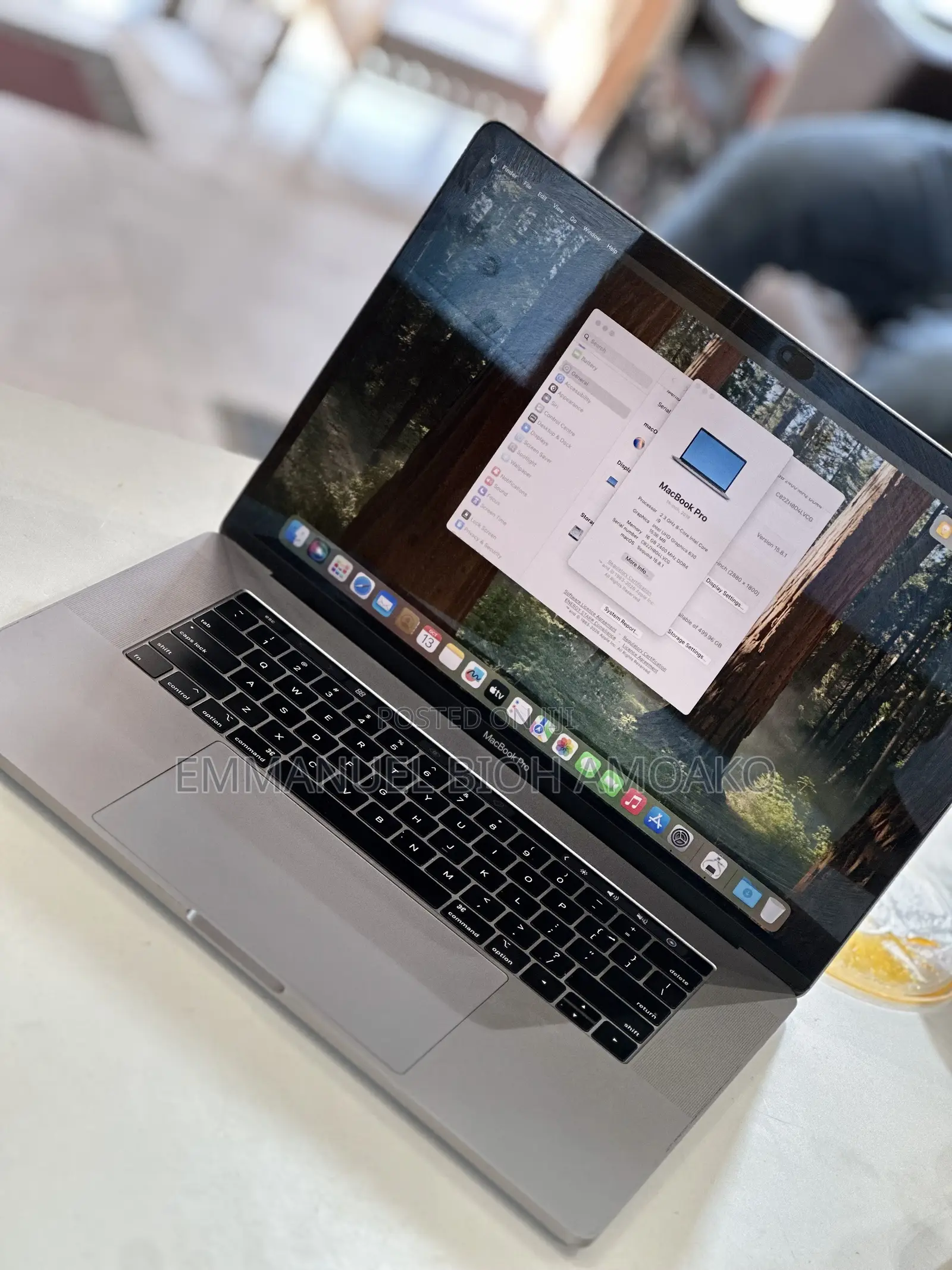 Laptop Apple MacBook Pro 2019 16GB Intel Core i9 SSHD+SSD 512GB