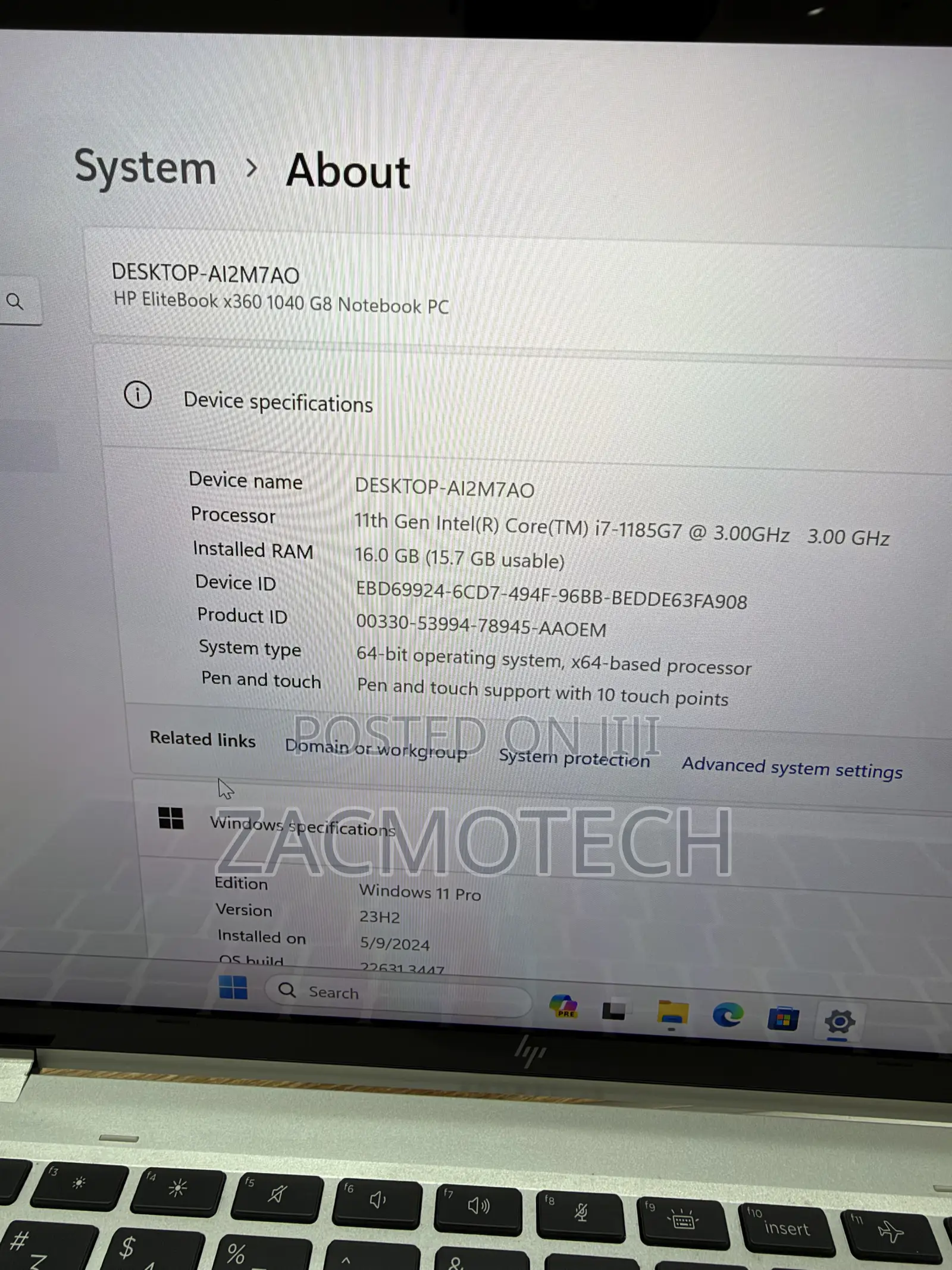 Laptop HP EliteBook 1040 G8 16GB Intel Core i7 SSD 512GB