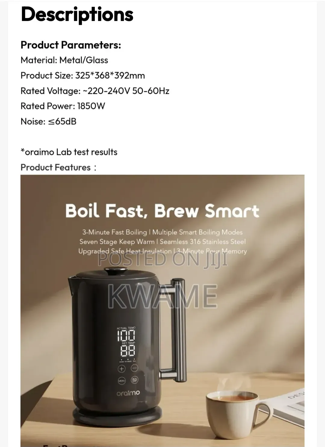 1.7l Stainless Steel Kettle