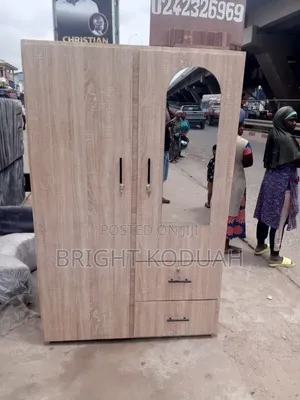 Two in One Wardrobe With Side Mirror and Drawers