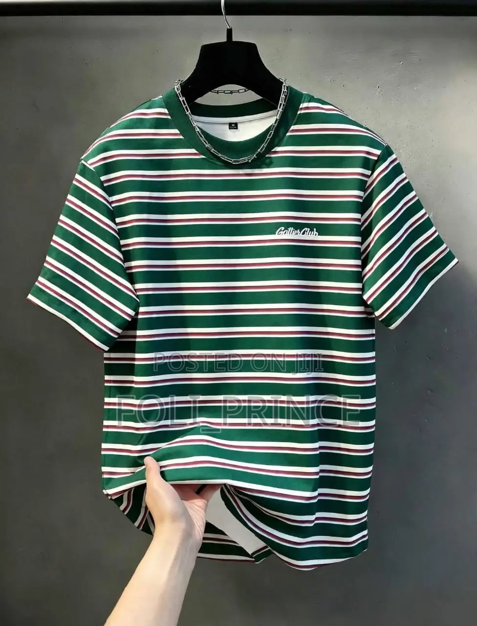 Classic Burgundy Striped Round-Neck T-Shirt – Casual & Smart Fit
