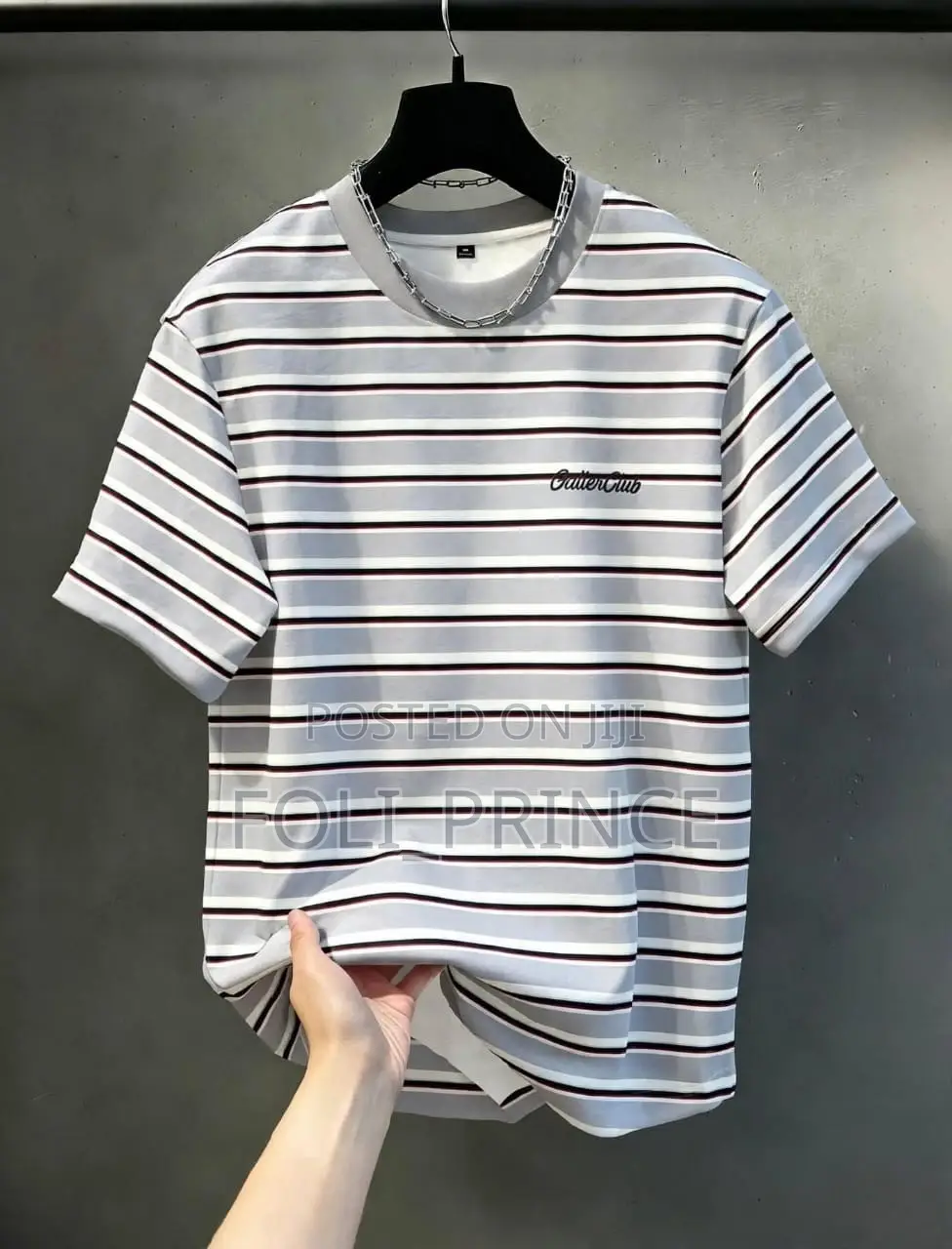 Classic Burgundy Striped Round-Neck T-Shirt – Casual & Smart Fit