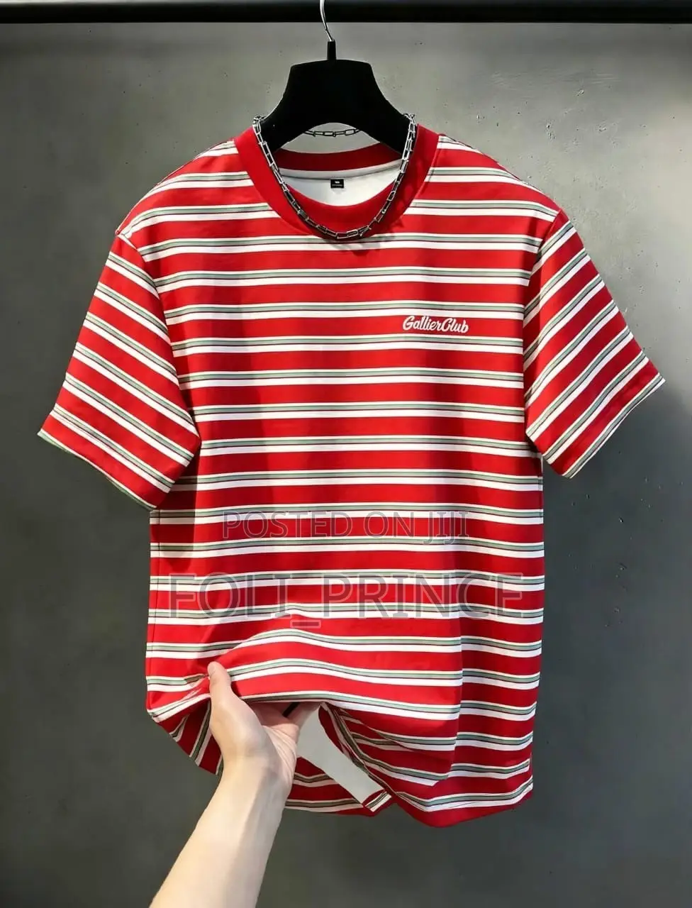 Classic Burgundy Striped Round-Neck T-Shirt – Casual & Smart Fit