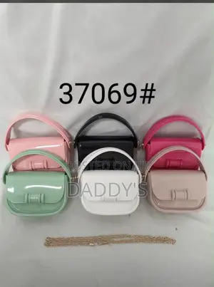 Mini Jelly Handbag With Gold- Chain- Waterproof Party Bag- 7 Colors