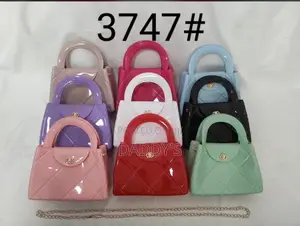 Mini Jelly Handbag With Gold- Chain- Waterproof Party Bag- 7 Colors