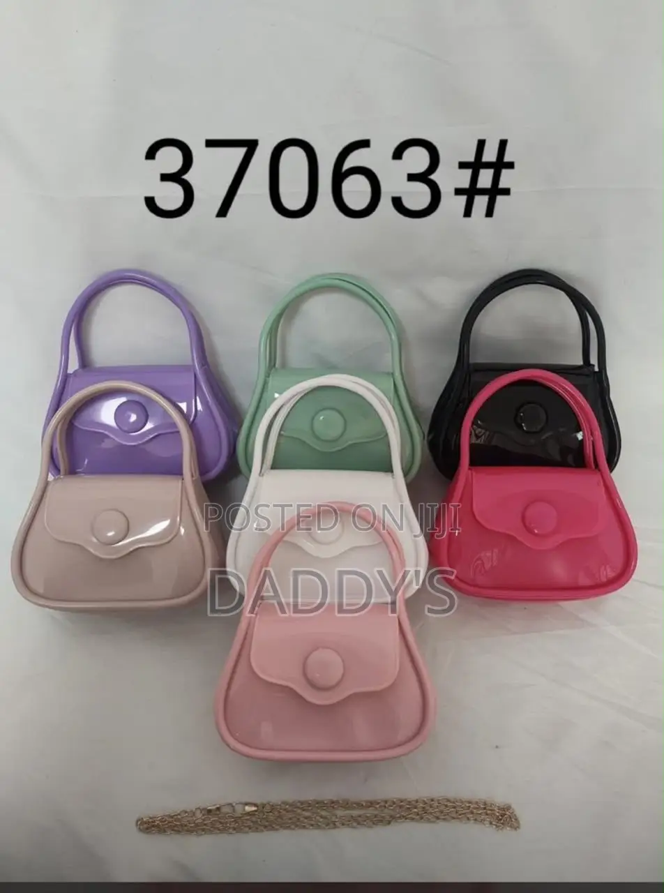 Mini Jelly Handbag With Gold- Chain- Waterproof Party Bag- 7 Colors