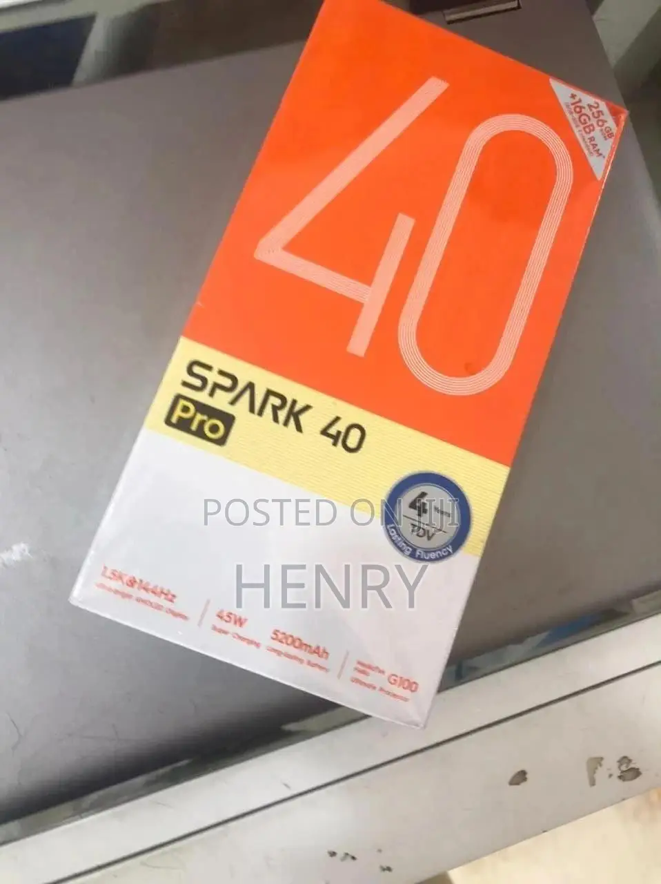 New Tecno Spark 40 Pro 256 GB Black