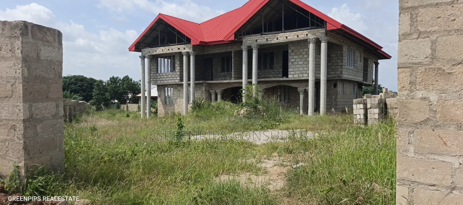 Uncompleted 5 Bedrooms Structure at Apromoase