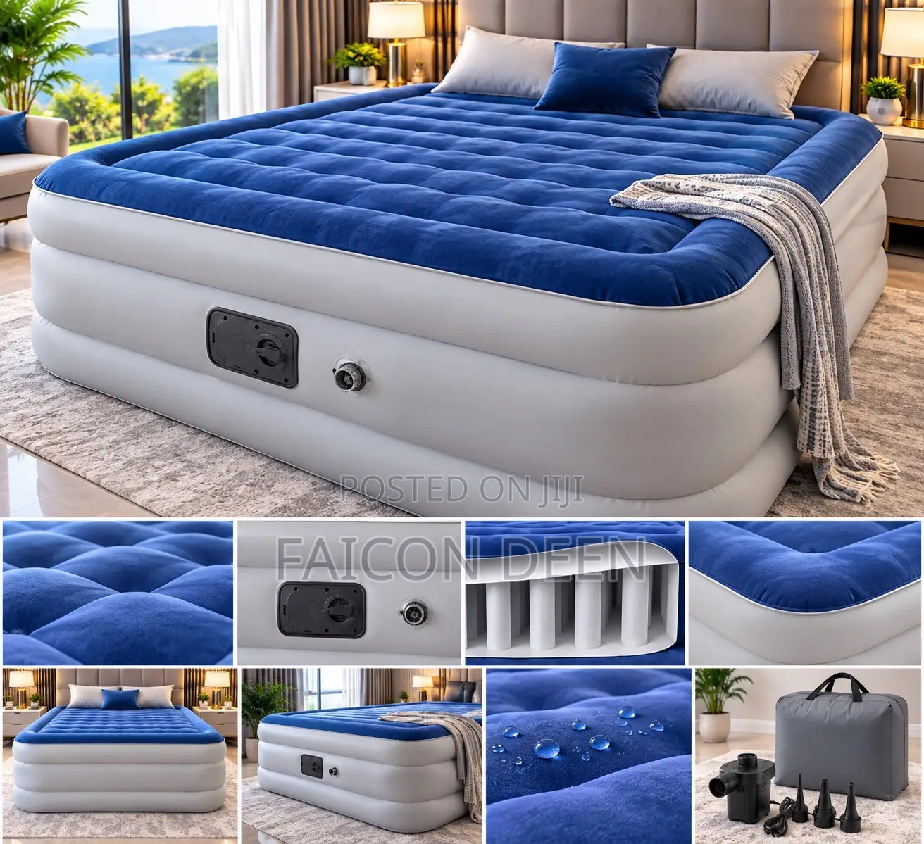 Elegant Visitor Air Mattress;Automatic Inbuilt Pump Air Mattress