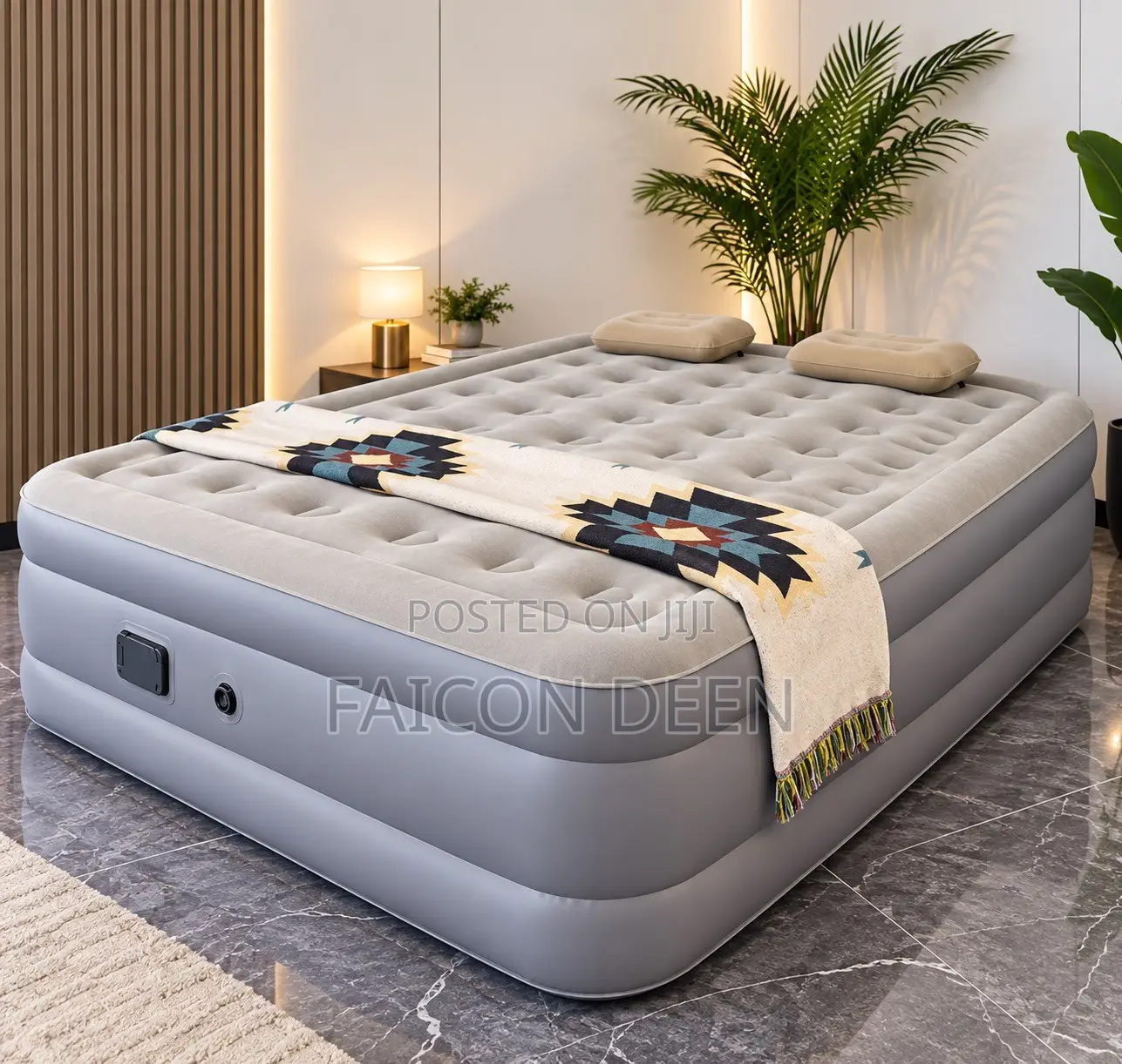 Instant Guestroom Set Up:Automatic Air Mattress With Inbuilt Pump