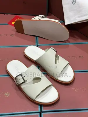Lora Piana Offwhite Mens Slippers