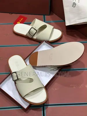 Lora Piana Offwhite Mens Slippers