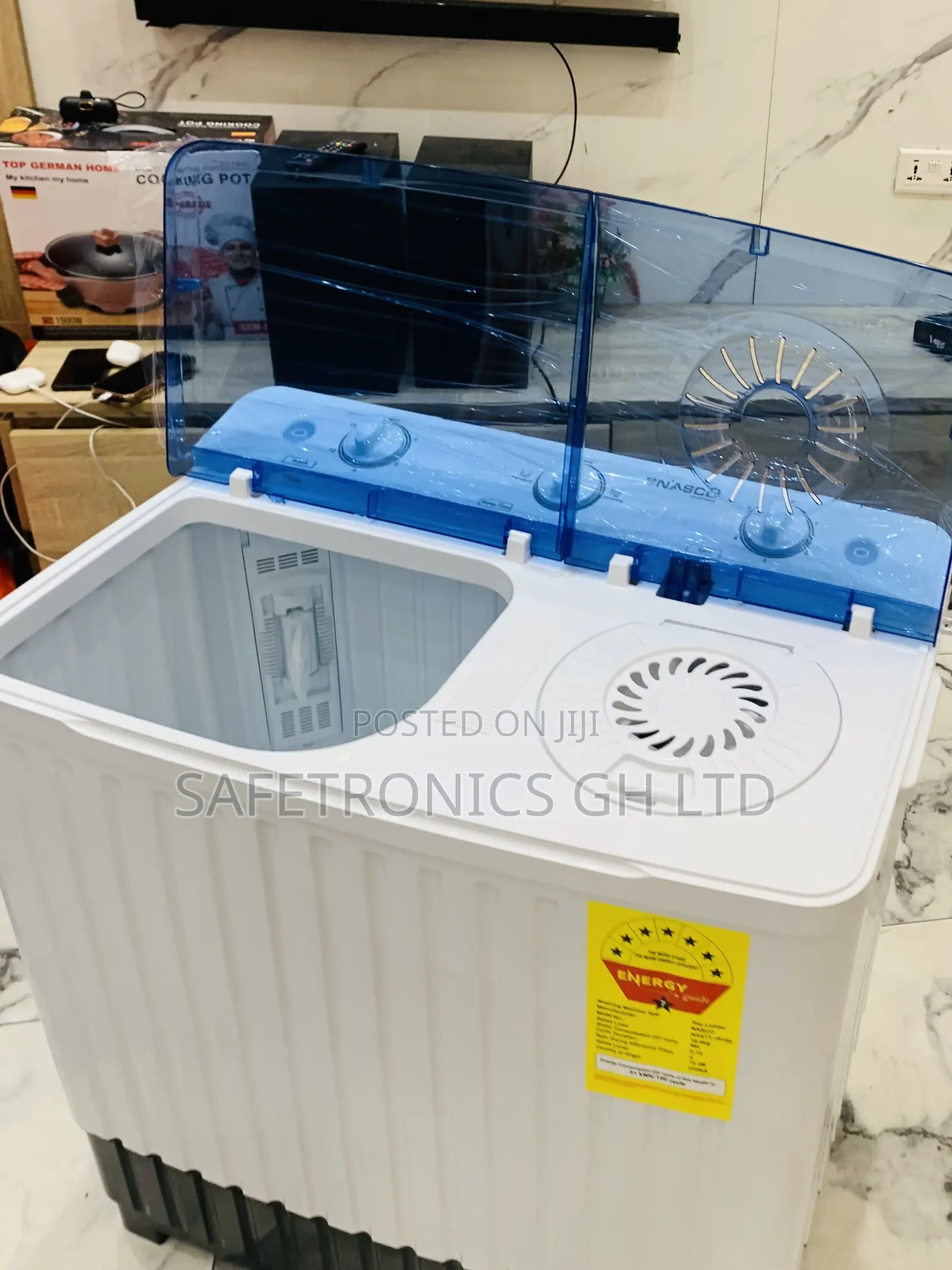 Fast Spin Wash (7kg) Nasco White WashingMachine