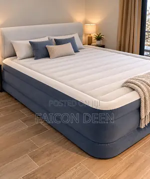 Luxury Home Comfort :Automatic Double Air Mattress With Inbuilt Pump