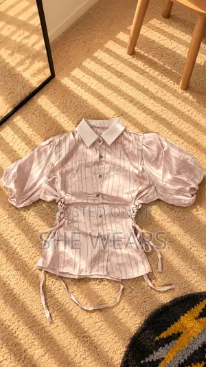 Satin Pinstripe Blouse