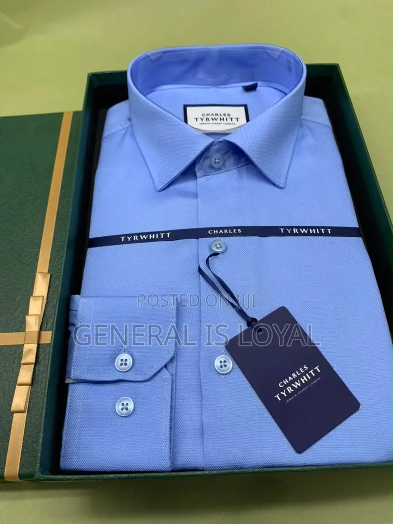 Charles Tyrwhitt Blue Long Sleeve Office Shirt