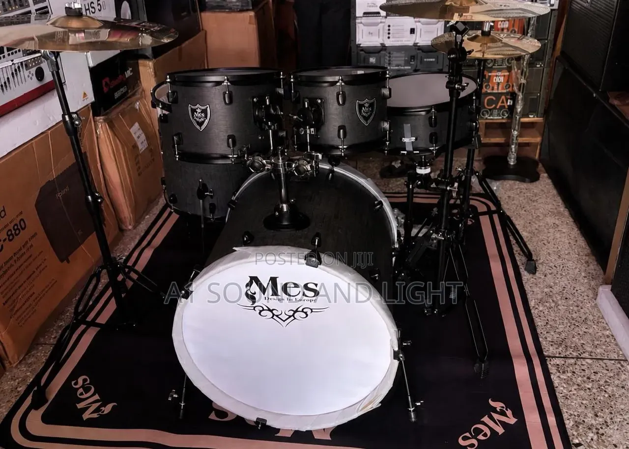 MES Black Edition 5pcs Complete Drum Set
