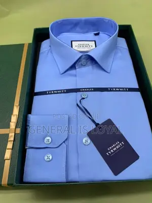 Charles Tyrwhitt Blue Long Sleeve Office Shirt