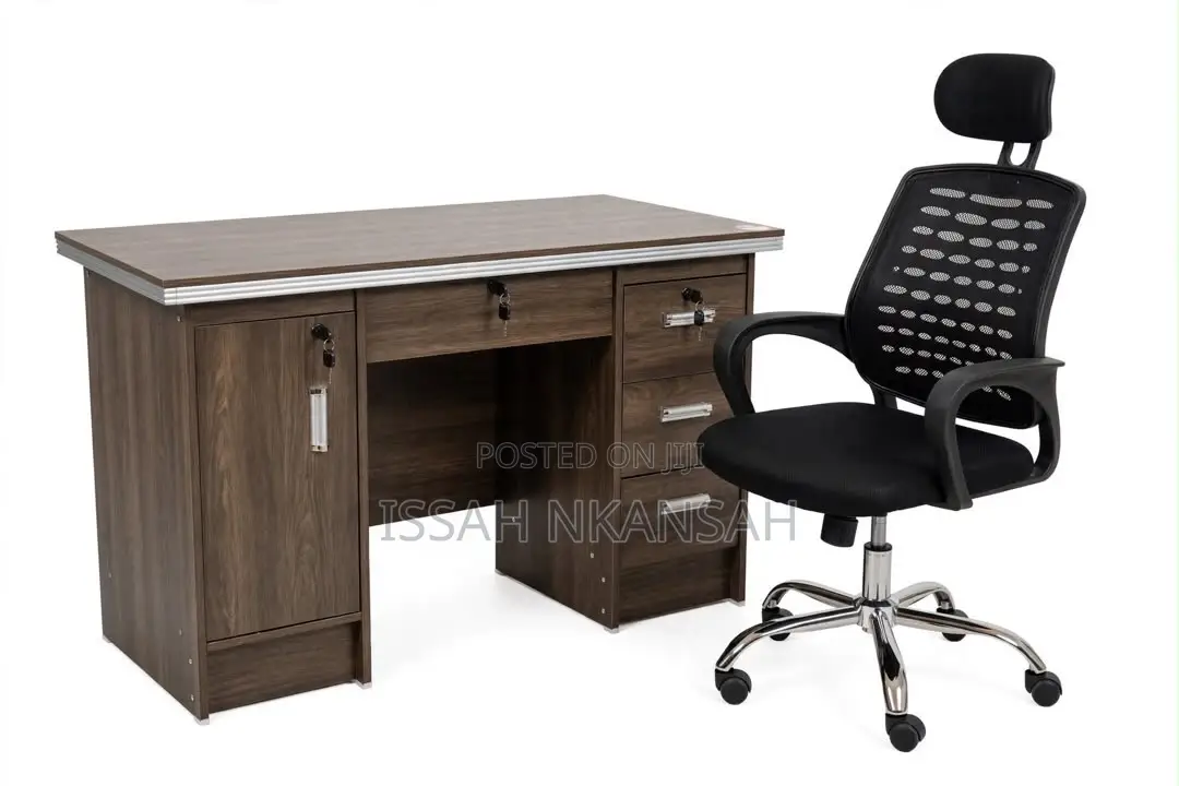 Wenge Desk + Mesh Office Chair