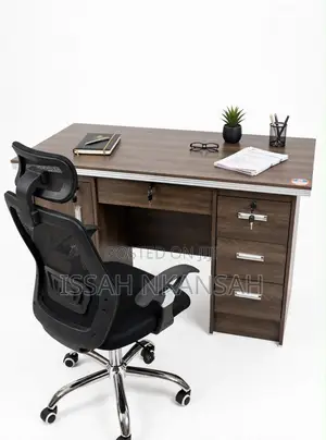 Wenge Desk + Mesh Office Chair