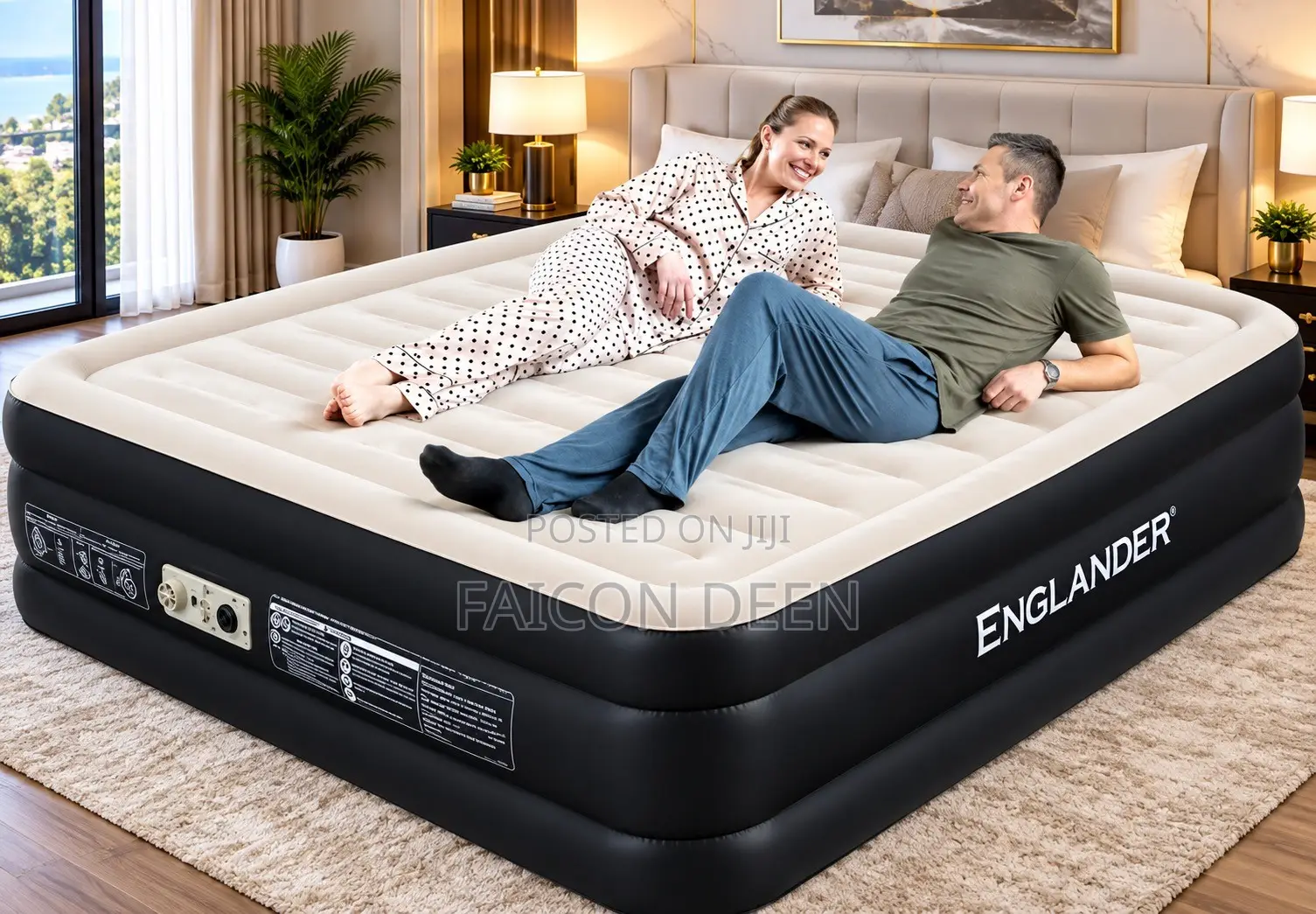 Convenient Emergency Bed ; Inflatable Double Inbuilt Pump Air Mattress
