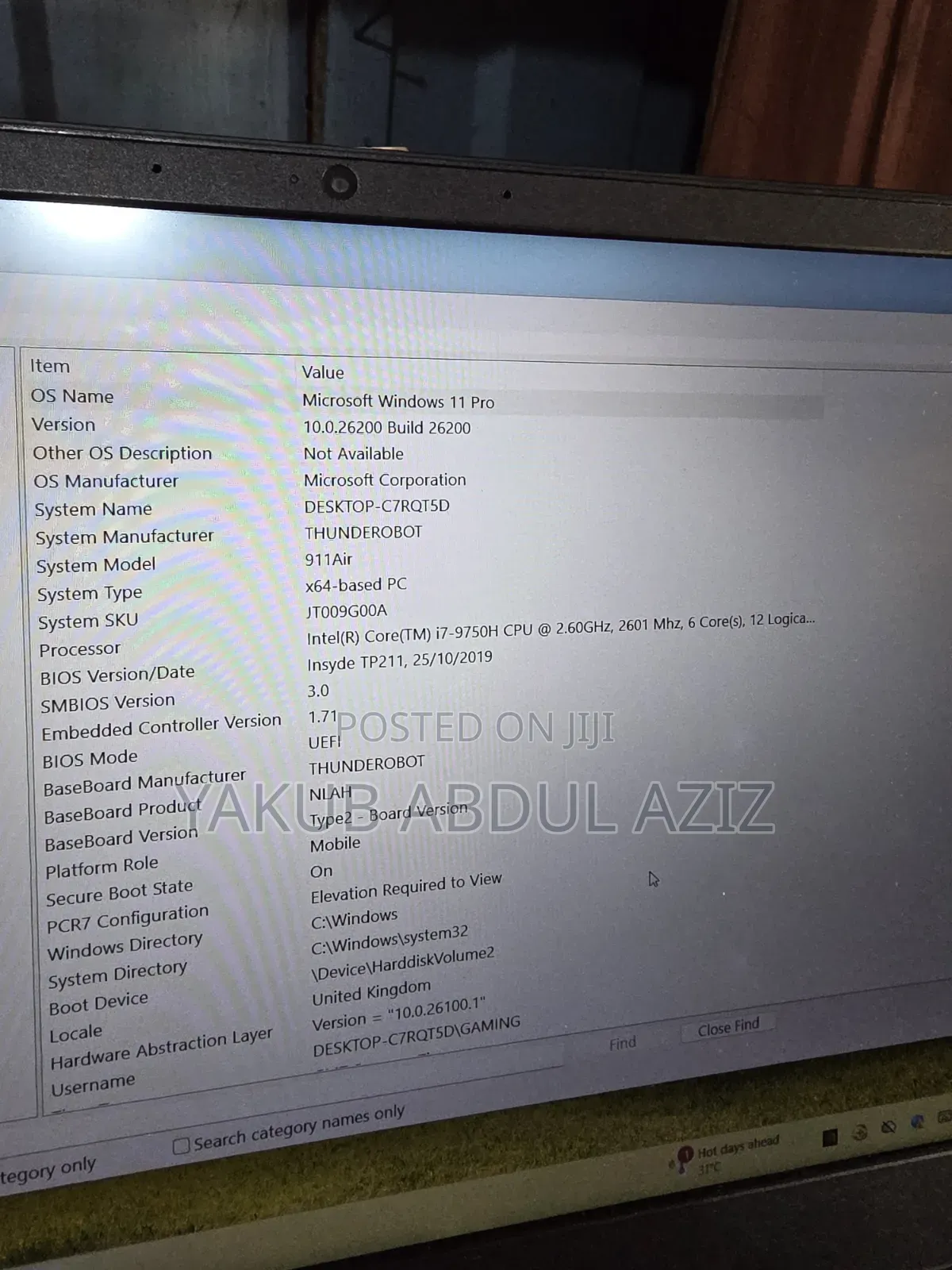 Laptop 8GB Intel Core i7 HDD+SSD 500GB