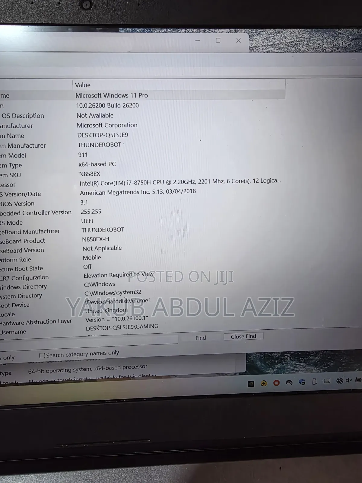 Laptop 8GB Intel Core i7 HDD+SSD 500GB