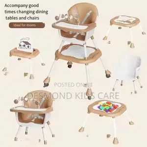 Multifunctional 5 in 1 Baby High Chair Drawing Board Building