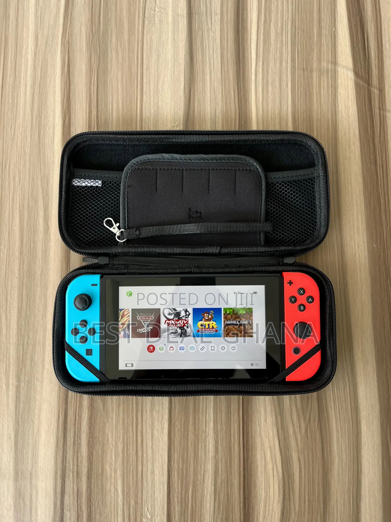 Nintendo Switch With Games and Carrying Case